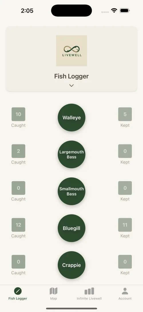 Fish logger view
